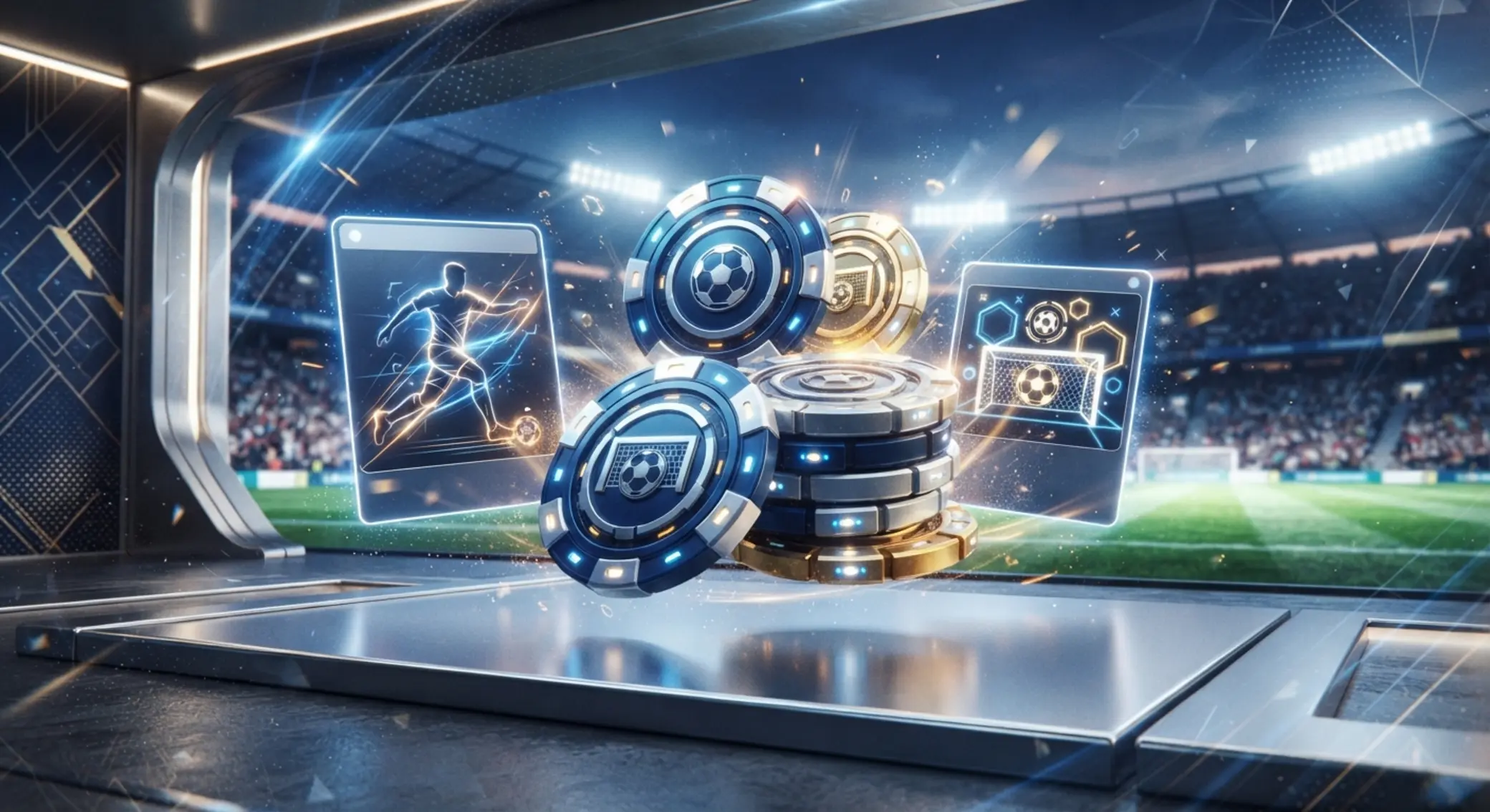 Welcome offer themed illustration with sports and reward elements