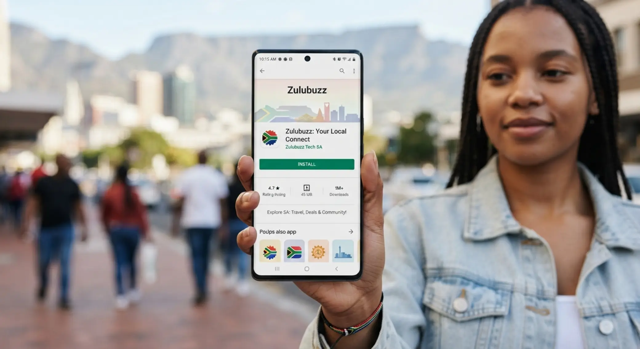 Android phone showing Betx APK download screen with South African context