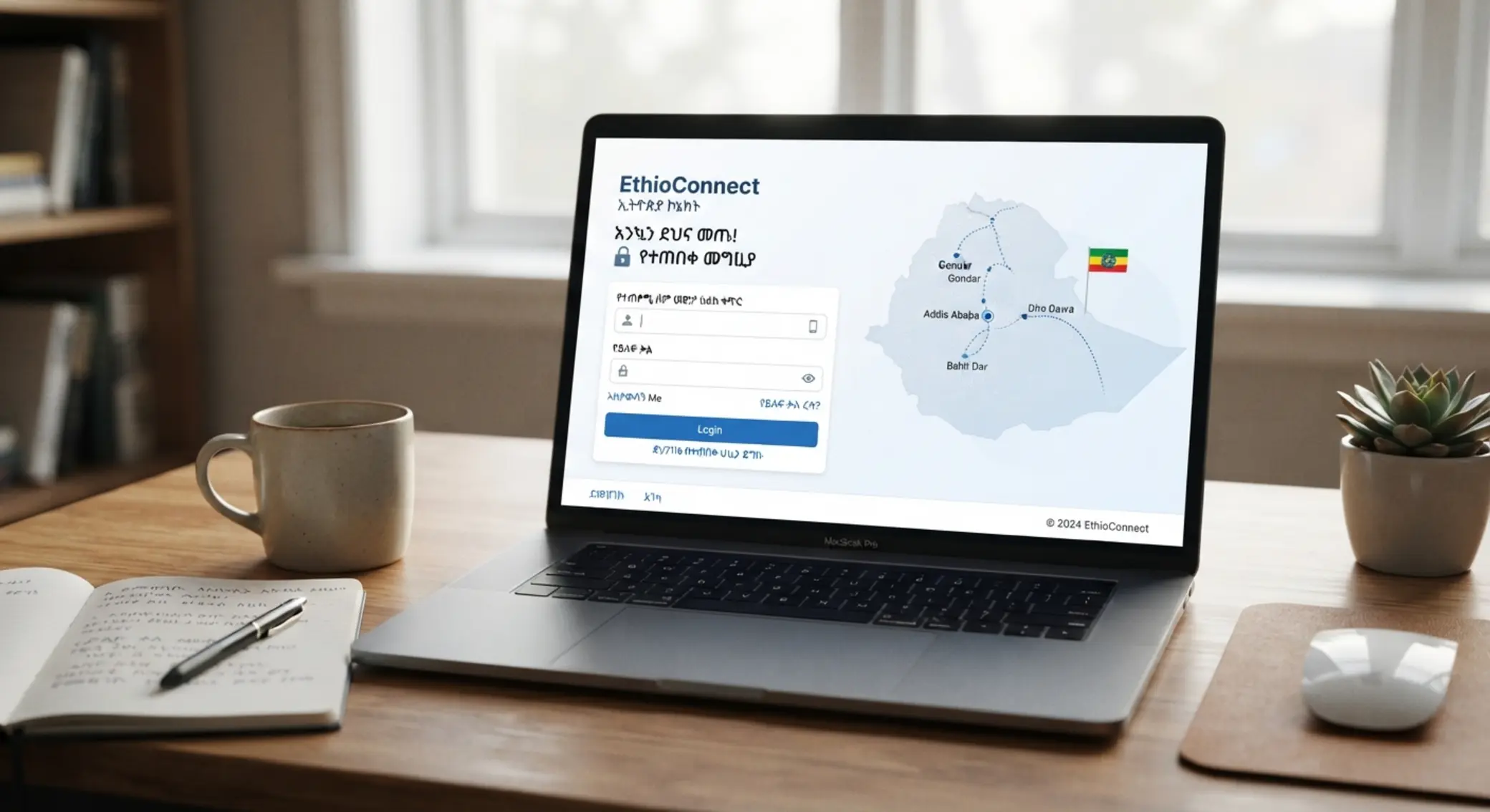 Betx ET Desktop Login Screen Desktop Betx ET login screen with username and password fields for Ethiopia users