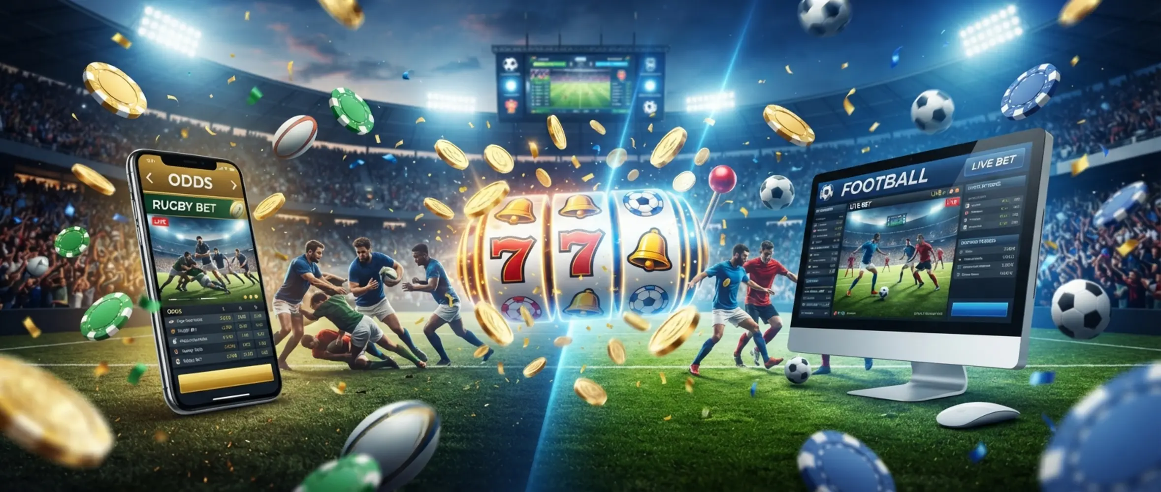 Hero banner with sports and bonus-themed visuals for Betx and BetXchange offers