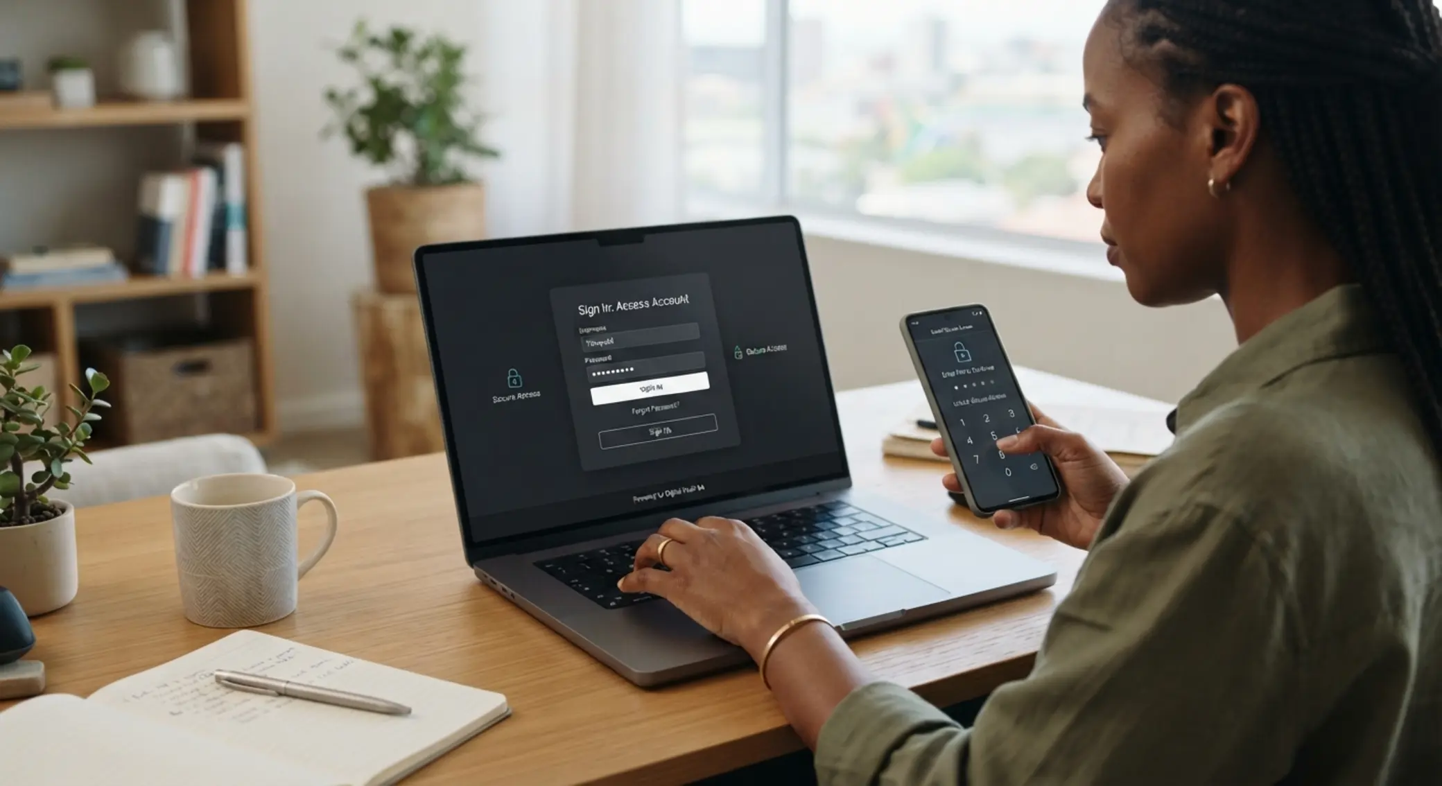 Generic desktop and mobile login interface for account access