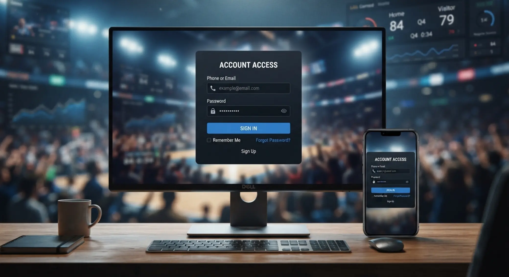 Responsive BetX Lesotho login form on desktop and mobile