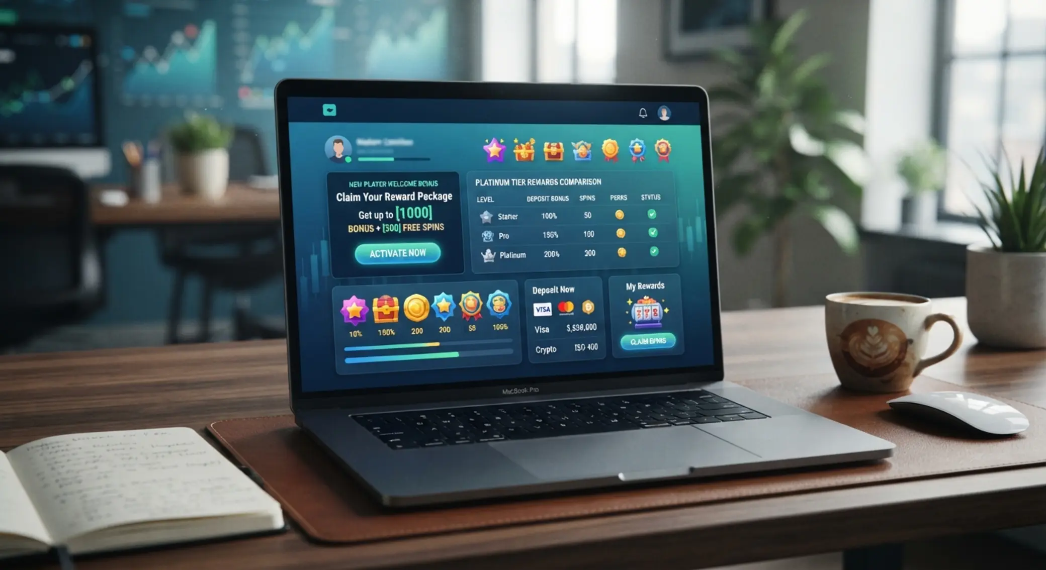 BetXchange Welcome Bonus Overview Visual Promotional dashboard with welcome offer overview table